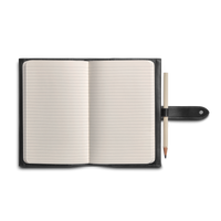 Medium Snap Journal Cover - Black Vachetta
