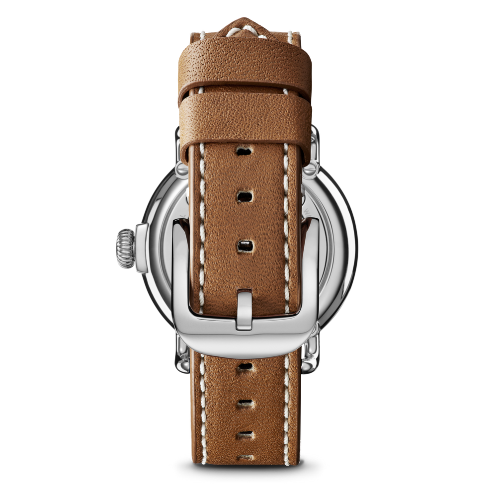 Runwell Watch - White Tan Leather Strap