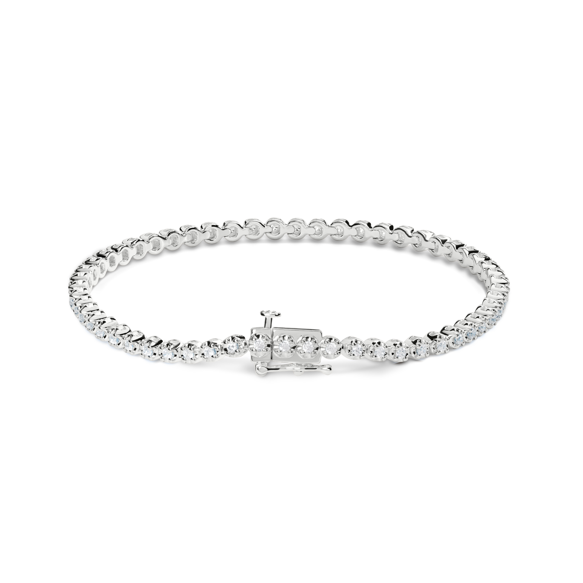 1 Carat Diamond Tennis Bracelet - White Gold