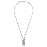 Ribbed Tag Necklace
