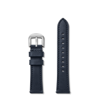 20mm Navy Leather Watch Strap - Navy