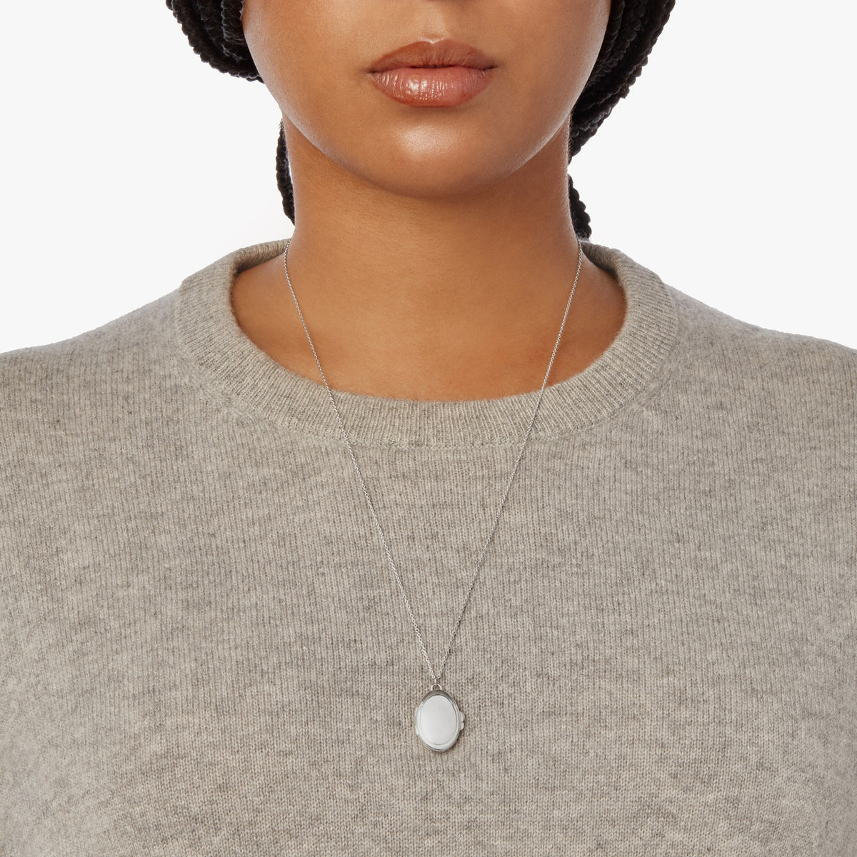 Heirloom Statement Locket Necklace - Sterling Silver