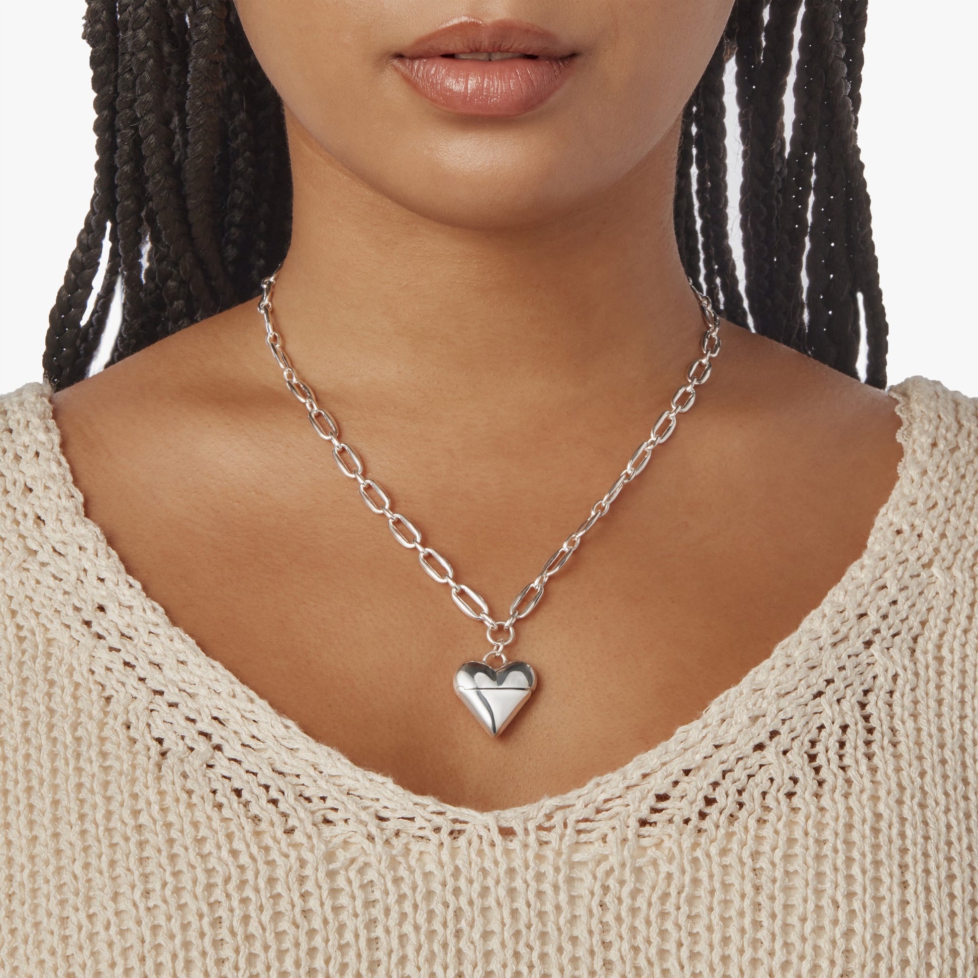 Give Your Heart Away Pendant Necklace - Sterling Silver