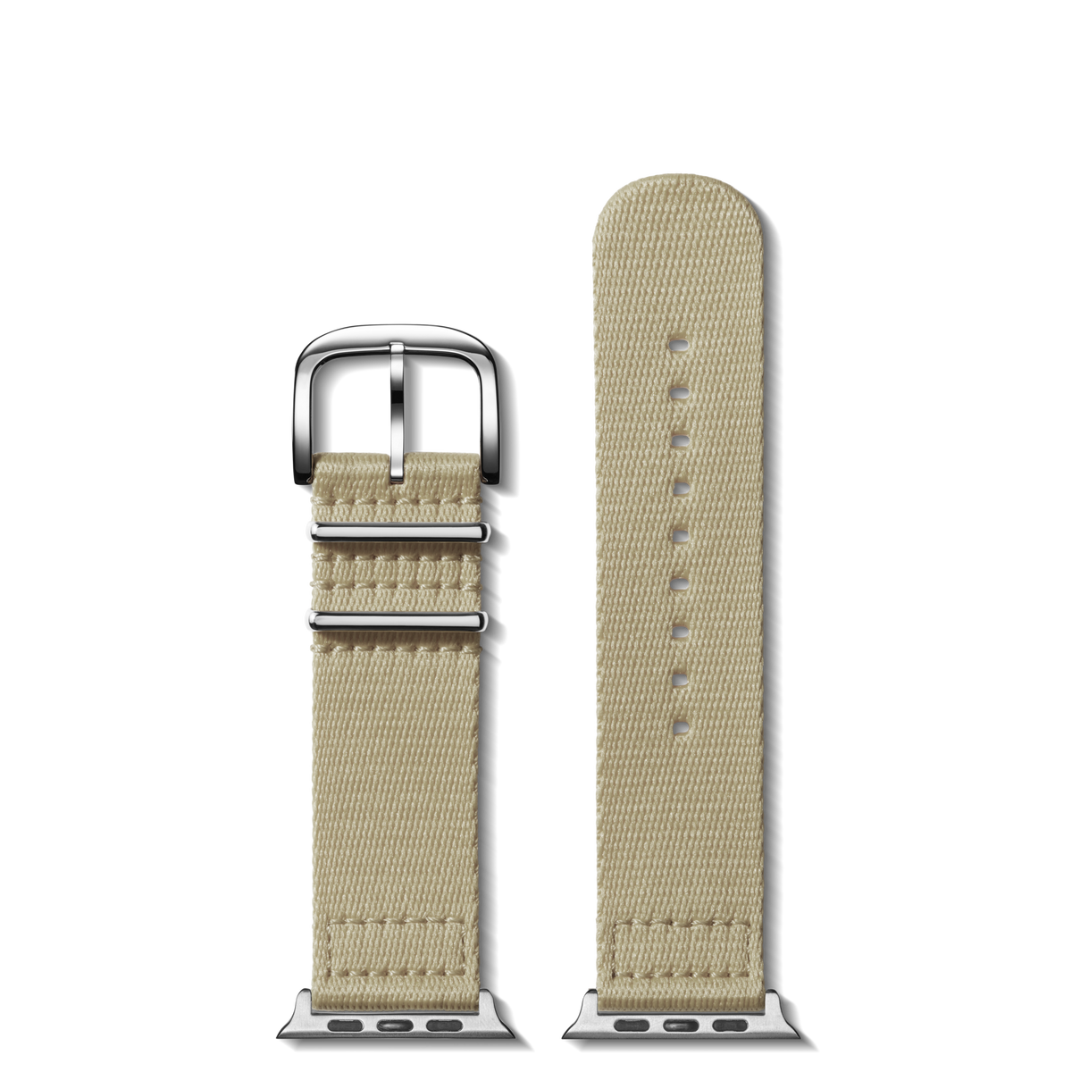 Strap: 24/24 Nylon, SW Split G10, Vintage, Silver - Tan