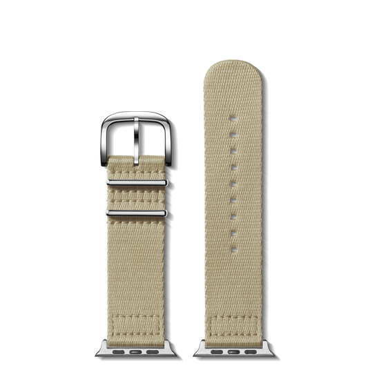 24mm Tan Split Nylon Apple Watch Strap - Tan