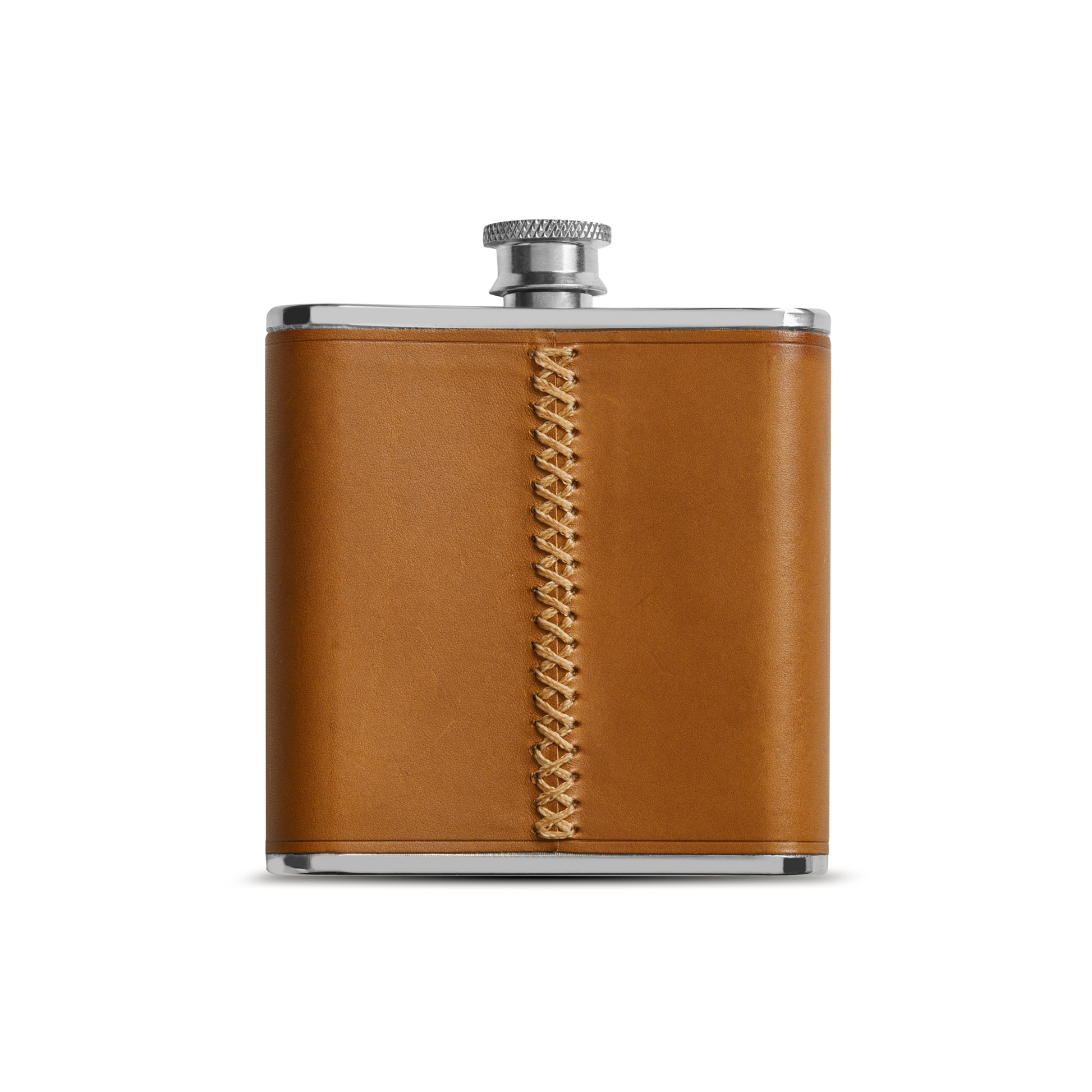 Leather Wrapped Flask - Tan
