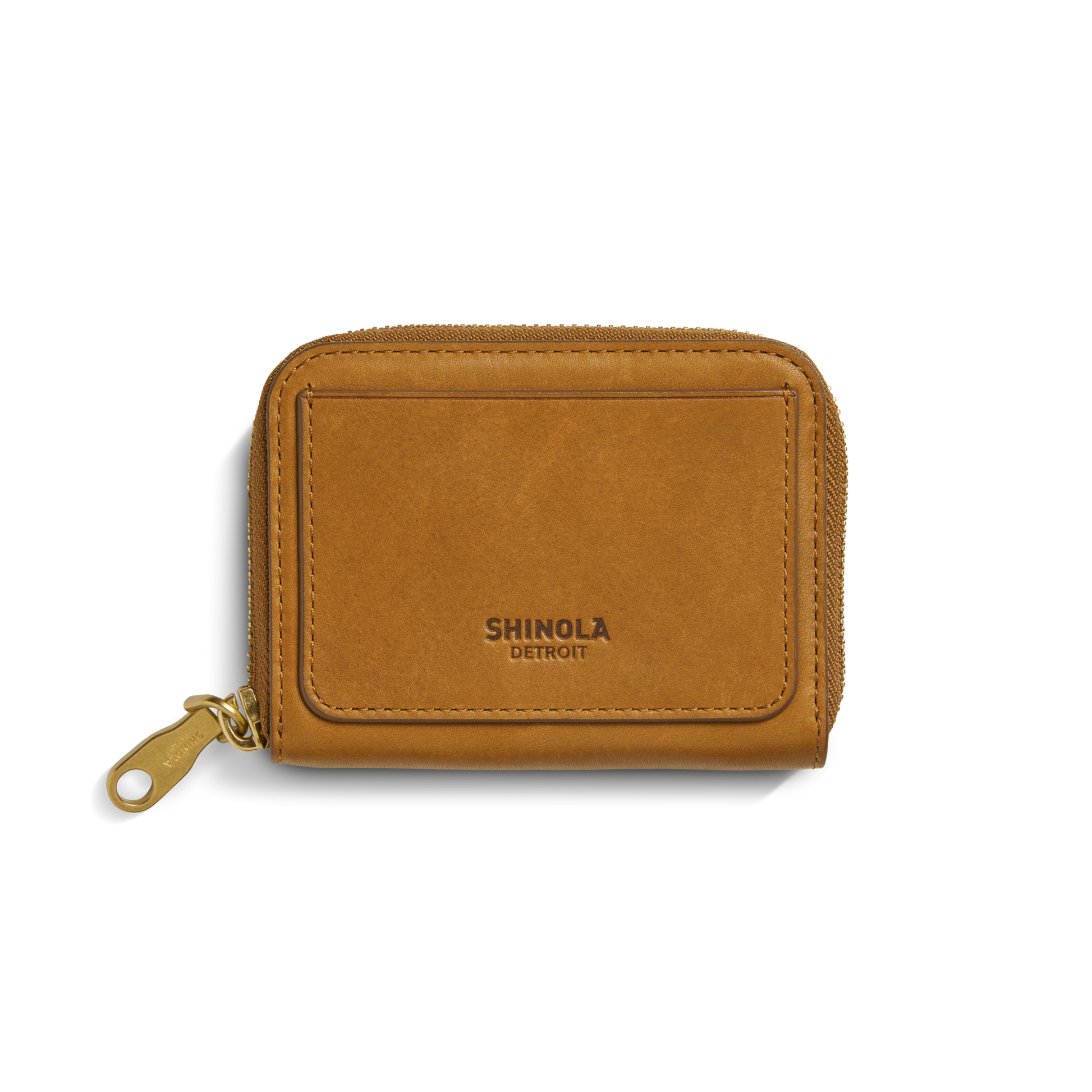 Pocket Small Zip Around Wallet - Tan