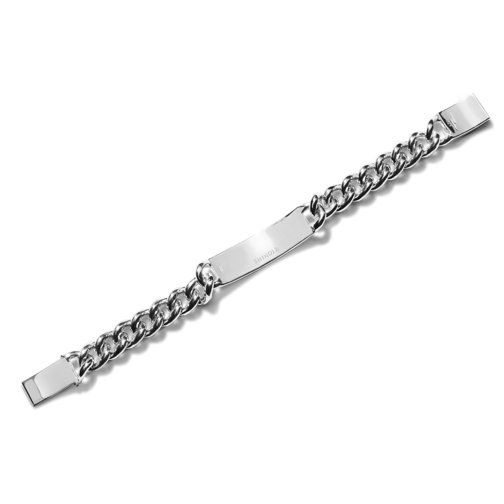 Bike Lock ID Bracelet - Sterling Silver