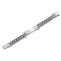 Bike Lock ID Bracelet - Sterling Silver