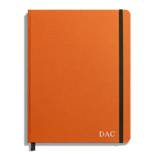 Large Hard Ruled Journal - Bold Orange