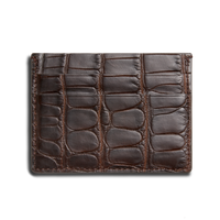 5 Pocket Card Case - Dark Brown Alligator