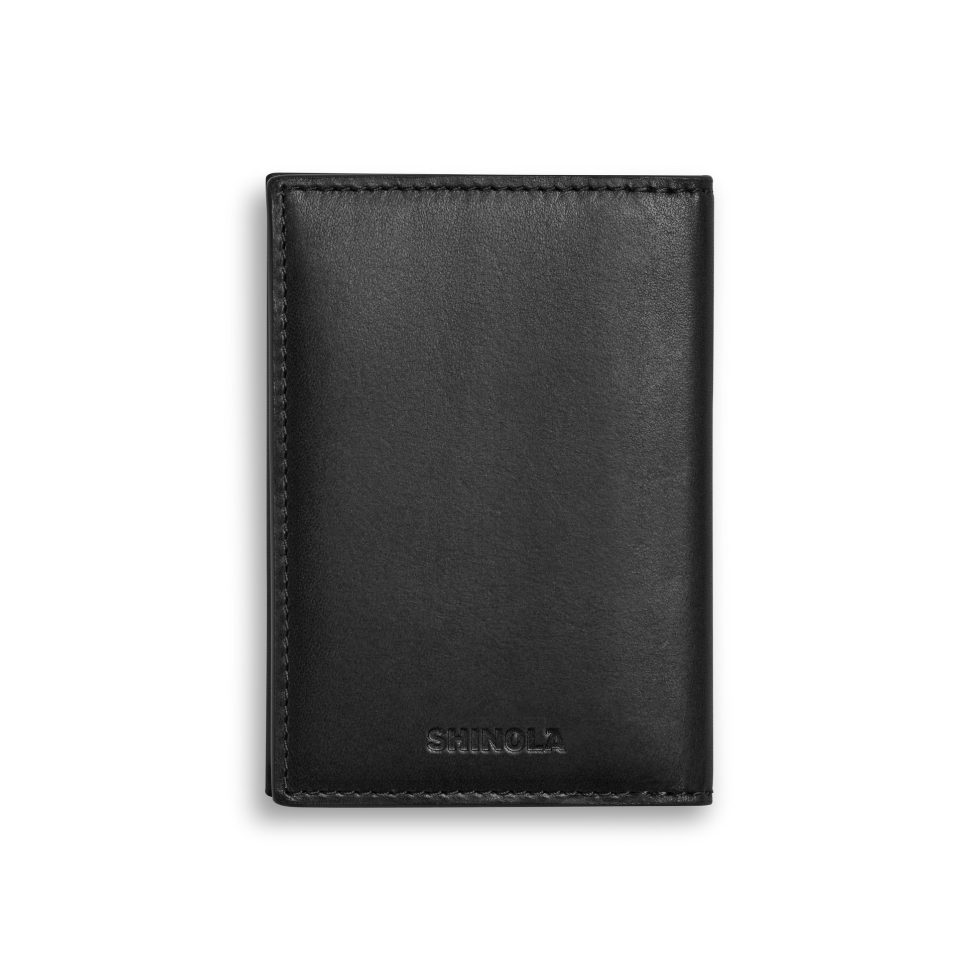 Shinola Men's Folded Card Holder In Black Vachetta Leather Shinola Men's Folded Card Holder In Black Vachetta Leather